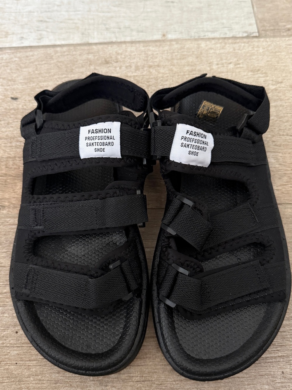 Black Adjustable Sport Sandals